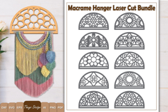 Hanger Macrame Laser Cut | Wood Frame Weaving Macrame Bundle Product Image 1