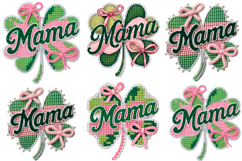 St. Patrick's Day Mama Coquette Bow Png Product Image 1