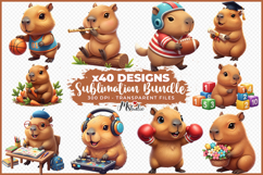 Cute Capybara Sublimation Bundle 40 PNG Designs Product Image 4