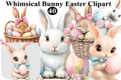Whimsical Bunny Easter Clipart Bundle Product Image 1