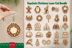 25 Design Christmas Keychain Laser Cut | Christmas Keychain Product Image 1