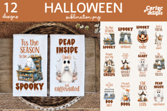 Halloween Sublimation Design, Halloween Towel Sublimation Product Image 1