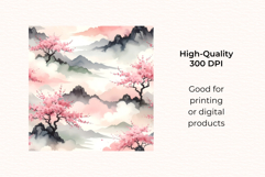 Sakura Blush Digital Paper Bundle Seamless Pattern Product Image 4