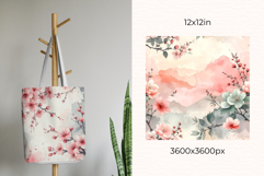Sakura Blush Digital Paper Bundle Seamless Pattern Product Image 5