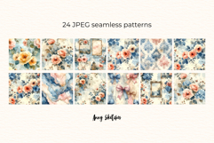Vintage French Digital Paper Bundle Seamless Patterns Product Image 3