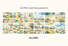 Cottagecore Linen Digital Paper Bundle Seamless Patterns Product Image 2