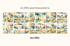 Cottagecore Linen Digital Paper Bundle Seamless Patterns Product Image 3