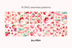Strawberry Milk Digital Paper Bundle Seamless Patterns Product Image 2