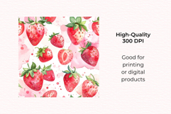 Strawberry Milk Digital Paper Bundle Seamless Patterns Product Image 4