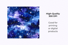 Moon &amp; Night Sky Digital Paper Seamless Pattern Bundle Product Image 4