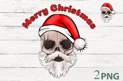 The skull of Santa Claus. Skull Christmas PNG Product Image 1