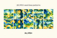 Terra Futura Digital Paper Bundle Watercolor Seamless Patter Product Image 2