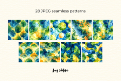 Terra Futura Digital Paper Bundle Watercolor Seamless Patter Product Image 3