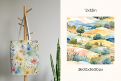 Cottagecore Linen Digital Paper Bundle Seamless Patterns Product Image 5