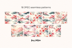 Sakura Blush Digital Paper Bundle Seamless Pattern Product Image 3