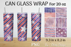 PATRIOTIC Tumbler Wrap Sublimation, 20 oz Patriotic Tumbler Product Image 1