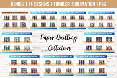 BUNDLE I 54 Paper Quilling Tumbler Sublimation Designs Product Image 1