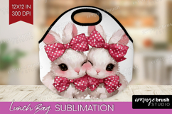 Bunnies Valentine Lunch Bag Cute Valentines Day Lunch Bug Product Image 1
