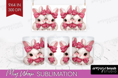 Bunnies Valentine Mug Wrap Cute Valentines Day Mug PNG Product Image 1