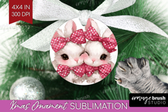 Bunnies Valentine Ornament PNG Cute Valentines Day PNG Product Image 1