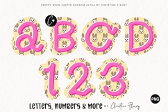 Bunnies Neon Easter Ransom Alpha PNG Clipart Product Image 1