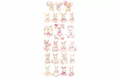 Baby Girl Nursery Watercolor Clipart Product Image 2