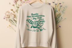 Bunnies Are Overrated Stay Feral SVG | Funny Easter Raccoon Product Image 2