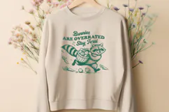 Bunnies Are Overrated Stay Feral SVG | Funny Easter Raccoon Product Image 2