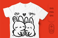 Bunnies Cuddling | Gift Ideas For Her and For Him Product Image 1
