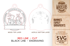 Bunnies ornaments svg, Christmas Ornaments svg Product Image 3