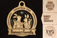 Bunnies ornaments svg, Christmas Ornaments svg Product Image 5