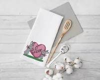 Bunnies with heart embroidery design, cute bunnies in love Product Image 3