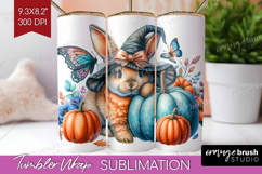 Bunny Halloween Tumbler Wrap Coquette Tumbler PNG Product Image 1