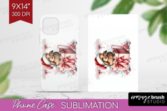 Bunny Pastel Christmas Phone Case PNG Coquette Xmas Case PNG Product Image 1