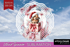 Bunny Pastel Christmas Wind Spinner Sublimation PNG Coquette Product Image 1