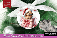 Bunny Pastel Christmas Ornament PNG Coquette Xmas PNG Product Image 1