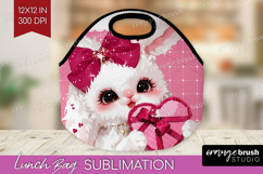 Bunny Valentine Lunch Bag Cute Valentines Day Lunch Bug PNG Product Image 1