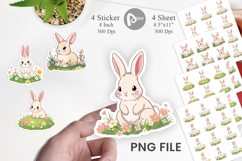 Spring Bunny Sticker Product Image 1