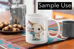 Easter Bunny - Bunny with Flowers- Easter Sublimation Product Image 2