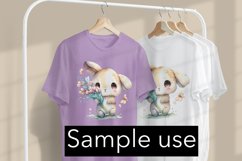Easter Bunny - Bunny with Flowers- Easter Sublimation Product Image 3