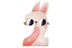 Bunny Numbers 0-9 Watercolor Clipart for Nursery Product Image 4