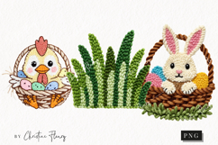 Faux Yarn Easter Clipart | Easter PNG Product Image 1
