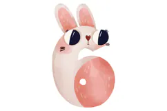 Bunny Numbers 0-9 Watercolor Clipart for Nursery Product Image 8