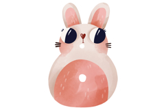 Bunny Numbers 0-9 Watercolor Clipart Set for Nursery Product Image 10