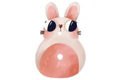 Bunny Numbers 0-9 Watercolor Clipart for Nursery Product Image 10