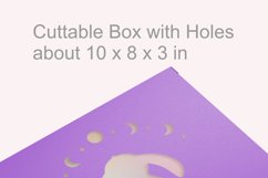 Bunny and Moon Rectangular Gift Box SVG Papercut Template