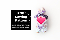 PDF Sewing Pattern - Plush Monster Toy Bunny Bow Headband