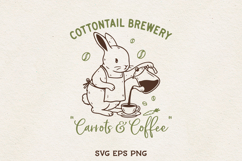 Cottontail Brewery SVG Bunny Coffee Easter Design PNG EPS Product Image 1