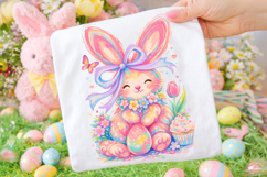 Bunny Coquette Easter PNG, Floral Easter PNG, Happy Easter Product Image 2