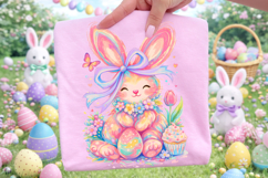 Bunny Coquette Easter PNG, Floral Easter PNG, Happy Easter Product Image 4